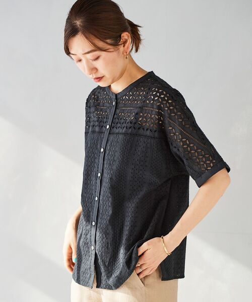 セール】カットワークレースドルマンブラウス（シャツ/ブラウス）｜le  