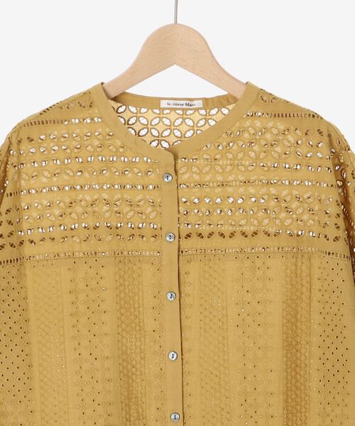 le.coeur blanc(ルクールブラン)の「カットワークレースドルマンブラウス(シャツ/ブラウス・レディース・ブラック/ホワイト/マスタード・38)」の8枚目の写真