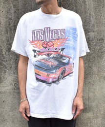 【ヴィンテージ古着】90’s INAUGURAL LASVEGAS/ 両面プリント レーシング Tシャツ