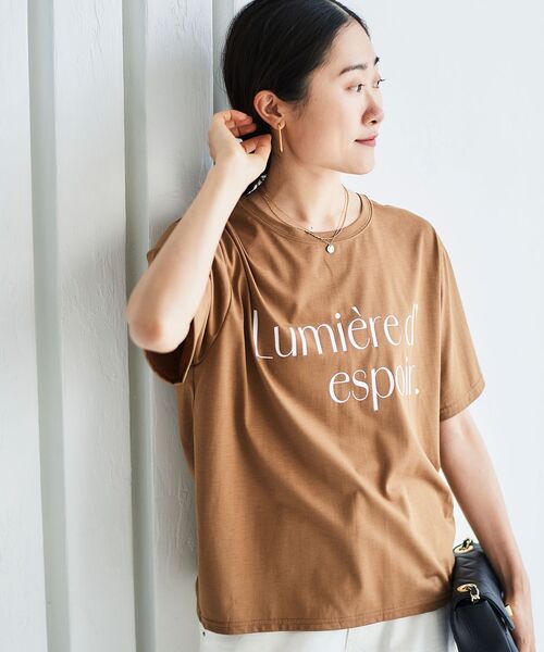le.coeur blanc（ルクールブラン）の「Lumiere d' espoir.ロゴTシャツ（Tシャツ/カットソー・レディース・グレー/モカ・38）」の18枚目の写真