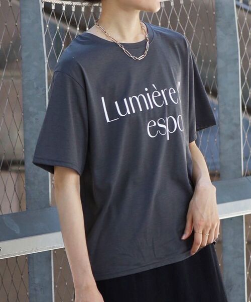 le.coeur blanc（ルクールブラン）の「Lumiere d' espoir.ロゴTシャツ（Tシャツ/カットソー・レディース・グレー/モカ・38）」の10枚目の写真