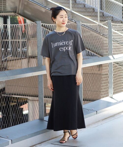 le.coeur blanc（ルクールブラン）の「Lumiere d' espoir.ロゴTシャツ（Tシャツ/カットソー・レディース・グレー/モカ・38）」の7枚目の写真