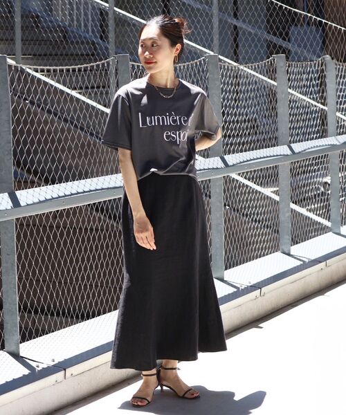 le.coeur blanc（ルクールブラン）の「Lumiere d' espoir.ロゴTシャツ（Tシャツ/カットソー・レディース・グレー/モカ・38）」の5枚目の写真