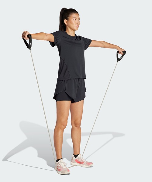 adidas(アディダス)の「Designed for Training 半袖Tシャツ / アディダス adidas(Tシャツ/カットソー・レディース・ブラック/ホワイト・LARGE/MEDIUM/SMALL/X-LARGE/X-SMALL/XX-LARGE)」の5枚目の写真