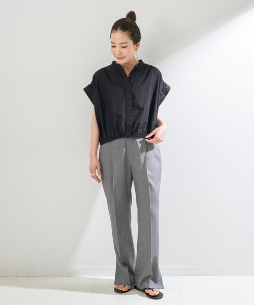 B.C STOCK(ベーセーストック)の「【一部WEB限定カラー】袖刺繍ブラウス(シャツ/ブラウス・レディース・ブラック/ホワイト/ピンク系その他・FREE)」の5枚目の写真