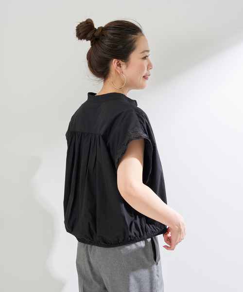 B.C STOCK(ベーセーストック)の「【一部WEB限定カラー】袖刺繍ブラウス(シャツ/ブラウス・レディース・ブラック/ホワイト/ピンク系その他・FREE)」の11枚目の写真