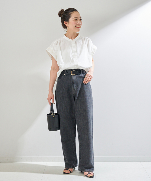 B.C STOCK(ベーセーストック)の「【一部WEB限定カラー】袖刺繍ブラウス(シャツ/ブラウス・レディース・ブラック/ホワイト/ピンク系その他・FREE)」の13枚目の写真