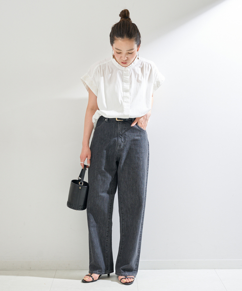 B.C STOCK(ベーセーストック)の「【一部WEB限定カラー】袖刺繍ブラウス(シャツ/ブラウス・レディース・ブラック/ホワイト/ピンク系その他・FREE)」の14枚目の写真
