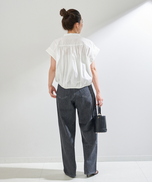 B.C STOCK(ベーセーストック)の「【一部WEB限定カラー】袖刺繍ブラウス(シャツ/ブラウス・レディース・ブラック/ホワイト/ピンク系その他・FREE)」の16枚目の写真