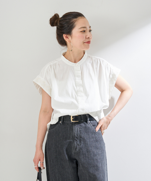 B.C STOCK(ベーセーストック)の「【一部WEB限定カラー】袖刺繍ブラウス(シャツ/ブラウス・レディース・ブラック/ホワイト/ピンク系その他・FREE)」の17枚目の写真