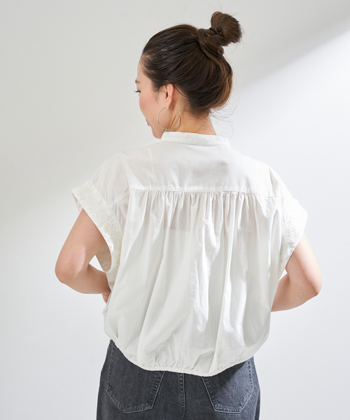 B.C STOCK(ベーセーストック)の「【一部WEB限定カラー】袖刺繍ブラウス(シャツ/ブラウス・レディース・ブラック/ホワイト/ピンク系その他・FREE)」の19枚目の写真