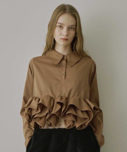 フリルヘムスキッパーシャツ（シャツ/ブラウス）｜VIOLETTA