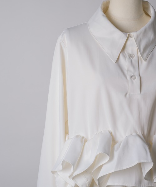 フリルヘムスキッパーシャツ（シャツ/ブラウス）｜VIOLETTA