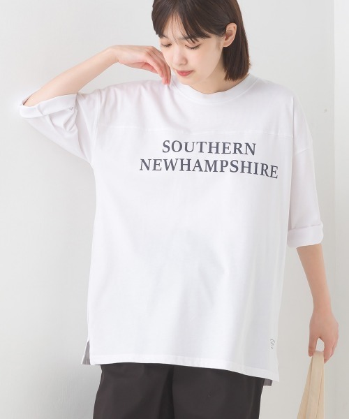 OMNES（オムネス）の「ユニセックス　バイオポリウォッシュ6分袖フットボールTシャツ（Tシャツ/カットソー・レディース・ブラック系その他/ブラック/ホワイト系その他/グレー/ブルー系その他/ホワイト/ネイビー/グレー系その他・LARGE/MEDIUM）」の3枚目の写真