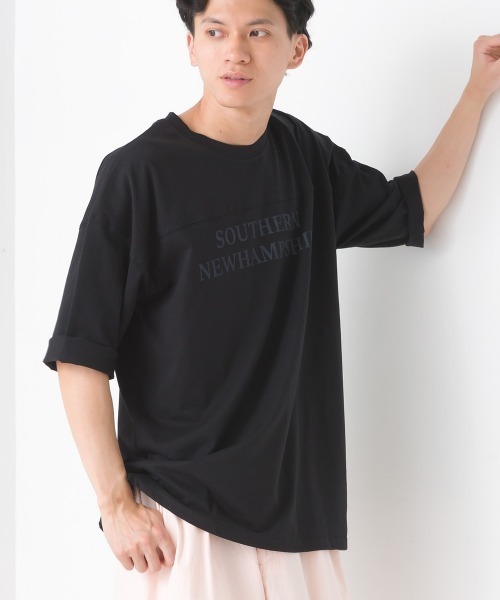 OMNES（オムネス）の「ユニセックス　バイオポリウォッシュ6分袖フットボールTシャツ（Tシャツ/カットソー・レディース・ブラック系その他/ブラック/ホワイト系その他/グレー/ブルー系その他/ホワイト/ネイビー/グレー系その他・LARGE/MEDIUM）」の5枚目の写真