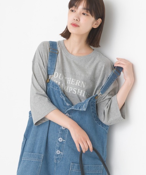 OMNES（オムネス）の「ユニセックス　バイオポリウォッシュ6分袖フットボールTシャツ（Tシャツ/カットソー・レディース・ブラック系その他/ブラック/ホワイト系その他/グレー/ブルー系その他/ホワイト/ネイビー/グレー系その他・LARGE/MEDIUM）」の7枚目の写真
