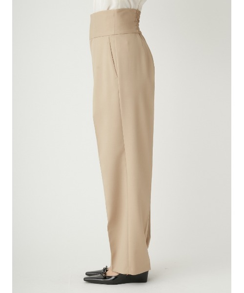 FRAY I.D（フレイアイディー）の「ドライクロスハイウエストパンツ（スラックス・レディース・レッド/ブラック/ベージュ・0/1）」の7枚目の写真