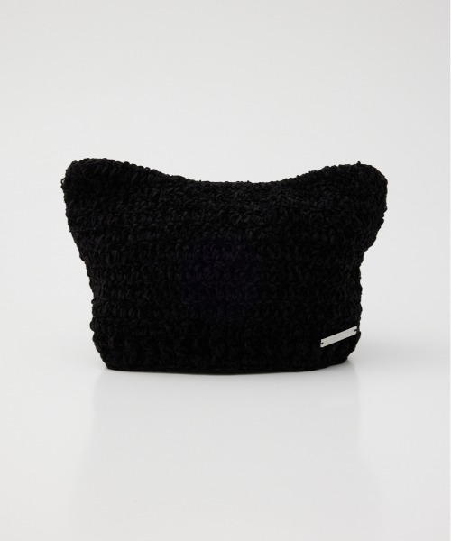 SLY(スライ)の「MOLE YARN KITTY BEANIE モール ヤーン キティー ビーニー 猫耳(ニットキャップ/ビーニー・レディース・ブラック/アイボリー・FREE)」の7枚目の写真
