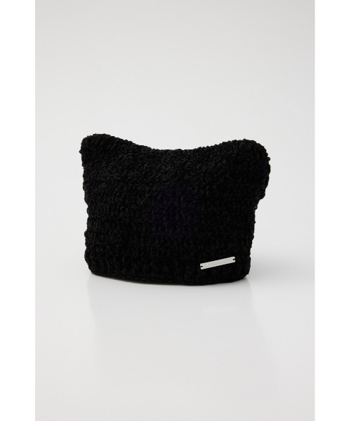 SLY(スライ)の「MOLE YARN KITTY BEANIE モール ヤーン キティー ビーニー 猫耳(ニットキャップ/ビーニー・レディース・ブラック/アイボリー・FREE)」の6枚目の写真