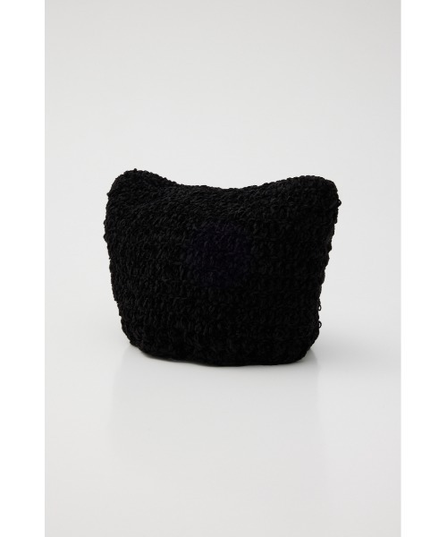 SLY(スライ)の「MOLE YARN KITTY BEANIE モール ヤーン キティー ビーニー 猫耳(ニットキャップ/ビーニー・レディース・ブラック/アイボリー・FREE)」の5枚目の写真