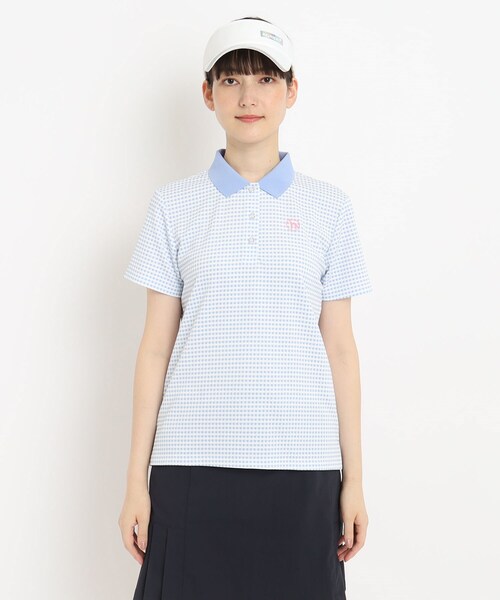 【セール】ブロックチェックデザイン 半袖ポロシャツ（ポロシャツ）｜adabat（アダバット）
