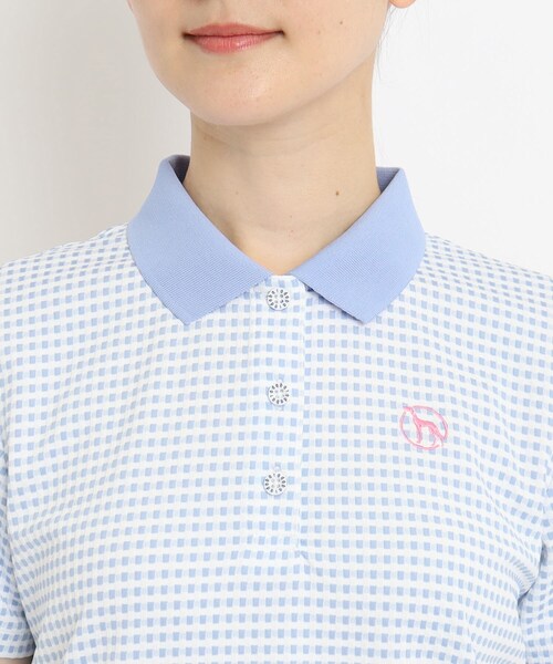 【セール】ブロックチェックデザイン 半袖ポロシャツ（ポロシャツ）｜adabat（アダバット）