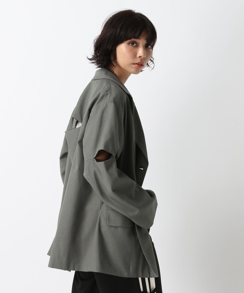 PAGEBOY（ページボーイ）の「カットアウトジャケット（テーラードジャケット・レディース・グレー/ブラック/ブラウン・FREE）」の17枚目の写真