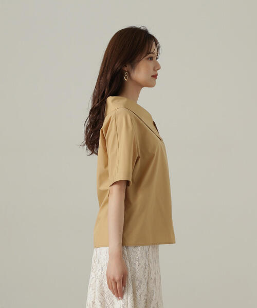 PROPORTION BODY DRESSING（プロポーションボディドレッシング）の「アシンメトリー５分袖シャツブラウス / 1214210505（シャツ/ブラウス・レディース・グレー/ベージュ系その他/レッド・FREE）」の19枚目の写真