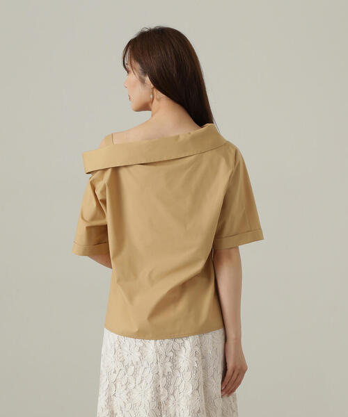 PROPORTION BODY DRESSING（プロポーションボディドレッシング）の「アシンメトリー５分袖シャツブラウス / 1214210505（シャツ/ブラウス・レディース・グレー/ベージュ系その他/レッド・FREE）」の20枚目の写真