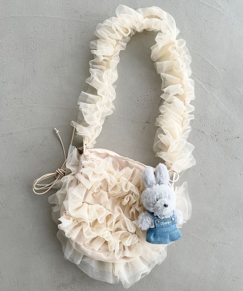 repipi armario（レピピ アルマリオ）の「フリフリチュールショルダー（ショルダーバッグ・キッズ・ホワイト/ピンク/ブラック・FREE）」の9枚目の写真