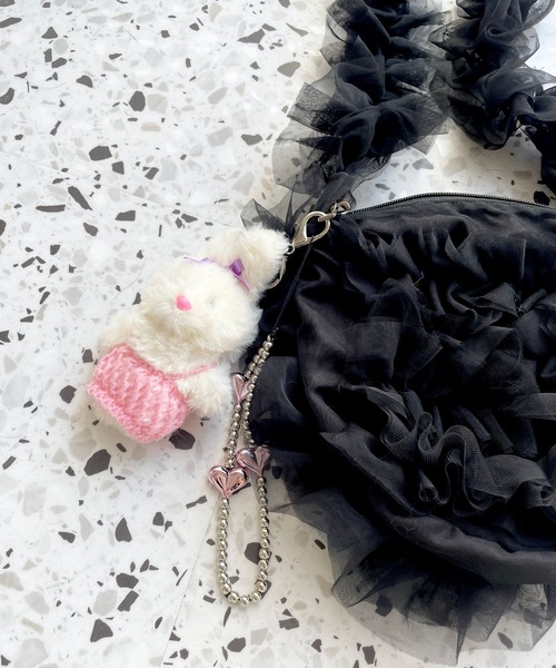 repipi armario（レピピ アルマリオ）の「フリフリチュールショルダー（ショルダーバッグ・キッズ・ホワイト/ピンク/ブラック・FREE）」の10枚目の写真