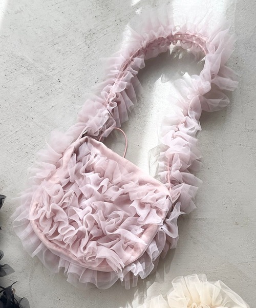 repipi armario（レピピ アルマリオ）の「フリフリチュールショルダー（ショルダーバッグ・キッズ・ホワイト/ピンク/ブラック・FREE）」の12枚目の写真