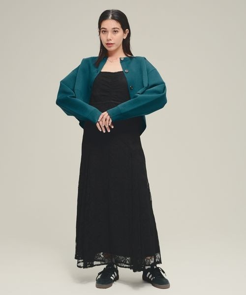 eL(エル)の「【eL】Lace Patchwork Tight One-piece/147524(ワンピース・レディース・ブラック/アイボリー/レッド・FREE)」の4枚目の写真