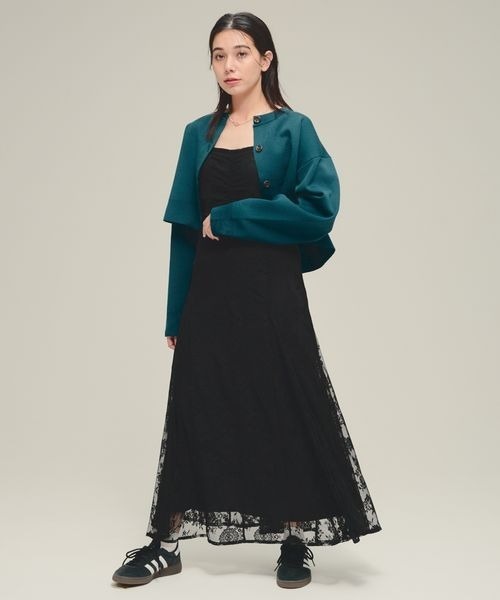 eL(エル)の「【eL】Lace Patchwork Tight One-piece/147524(ワンピース・レディース・ブラック/アイボリー/レッド・FREE)」の5枚目の写真