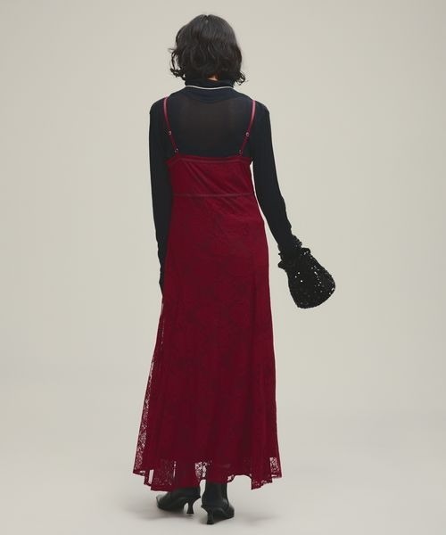 eL(エル)の「【eL】Lace Patchwork Tight One-piece/147524(ワンピース・レディース・ブラック/アイボリー/レッド・FREE)」の11枚目の写真