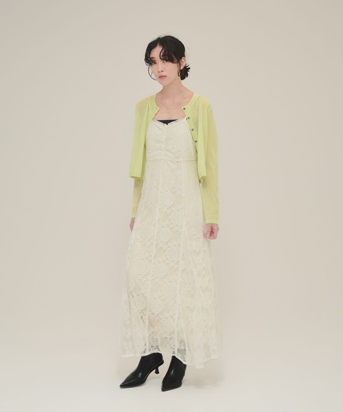 eL(エル)の「【eL】Lace Patchwork Tight One-piece/147524(ワンピース・レディース・ブラック/アイボリー/レッド・FREE)」の14枚目の写真