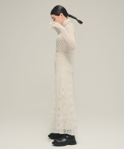 eL(エル)の「【eL】Lace Patchwork Tight One-piece/147524(ワンピース・レディース・ブラック/アイボリー/レッド・FREE)」の18枚目の写真