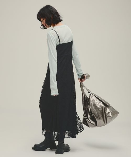 eL(エル)の「【eL】Lace Patchwork Tight One-piece/147524(ワンピース・レディース・ブラック/アイボリー/レッド・FREE)」の19枚目の写真