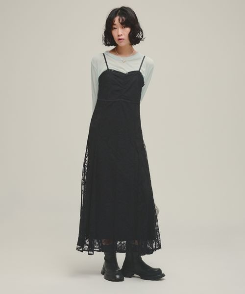 eL(エル)の「【eL】Lace Patchwork Tight One-piece/147524(ワンピース・レディース・ブラック/アイボリー/レッド・FREE)」の20枚目の写真