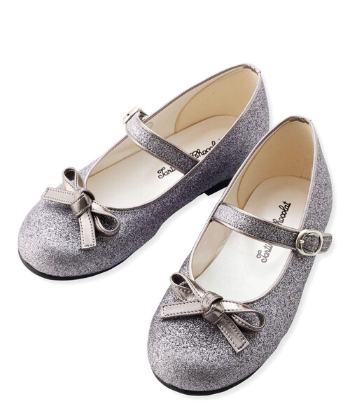 Tartine et Chocolat（タルティーヌエショコラ）の「【日本製】ラメグリッターシューズ(16~20cm)（ドレスシューズ・キッズ・グレー/ピンク・18cm/19cm/20cm/16cm/17cm）」の14枚目の写真