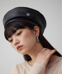 AZUL by moussy | MARY QUANT×AZUL フェイクレザーベレー(ハンチング/ベレー帽)