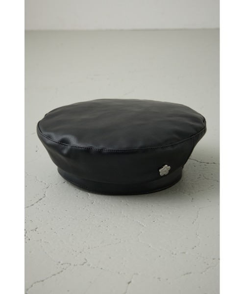 AZUL by moussy（アズールバイマウジー）の「MARY QUANT×AZUL　フェイクレザーベレー（ハンチング/ベレー帽・レディース・ブラック・FREE）」の10枚目の写真