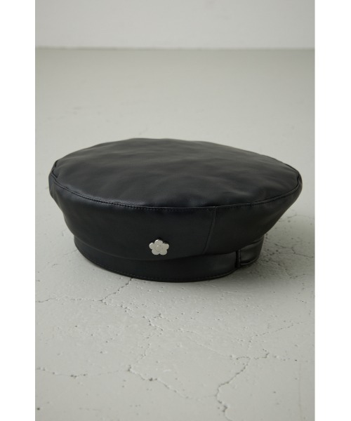 AZUL by moussy（アズールバイマウジー）の「MARY QUANT×AZUL　フェイクレザーベレー（ハンチング/ベレー帽・レディース・ブラック・FREE）」の9枚目の写真