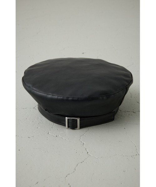 AZUL by moussy（アズールバイマウジー）の「MARY QUANT×AZUL　フェイクレザーベレー（ハンチング/ベレー帽・レディース・ブラック・FREE）」の7枚目の写真