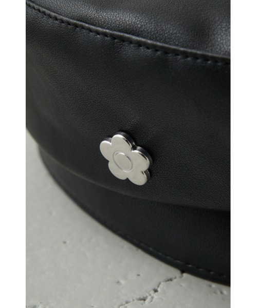 AZUL by moussy（アズールバイマウジー）の「MARY QUANT×AZUL　フェイクレザーベレー（ハンチング/ベレー帽・レディース・ブラック・FREE）」の5枚目の写真