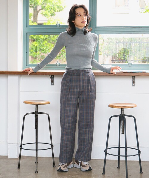 B:MING by BEAMS（ビーミングバイビームス）の「チェック柄 パンツ（S～M）（その他パンツ・レディース・ブラウン/グレー・MEDIUM/SMALL）」の5枚目の写真