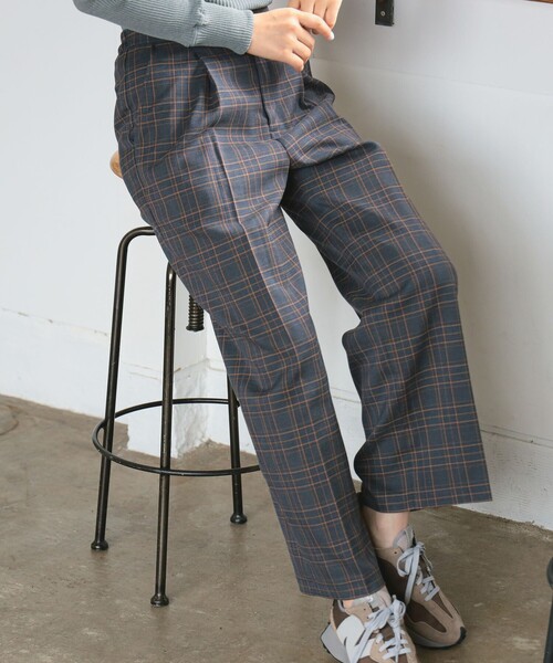 B:MING by BEAMS（ビーミングバイビームス）の「チェック柄 パンツ（S～M）（その他パンツ・レディース・ブラウン/グレー・MEDIUM/SMALL）」の7枚目の写真