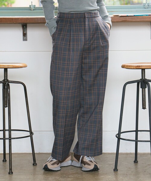 B:MING by BEAMS（ビーミングバイビームス）の「チェック柄 パンツ（S～M）（その他パンツ・レディース・ブラウン/グレー・MEDIUM/SMALL）」の9枚目の写真