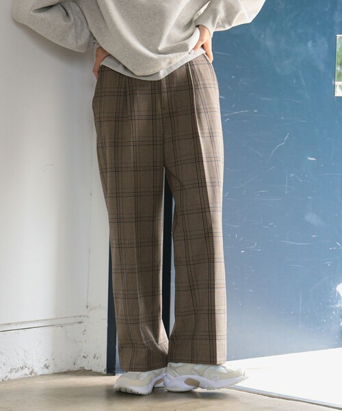 B:MING by BEAMS（ビーミングバイビームス）の「チェック柄 パンツ（S～M）（その他パンツ・レディース・ブラウン/グレー・MEDIUM/SMALL）」の15枚目の写真