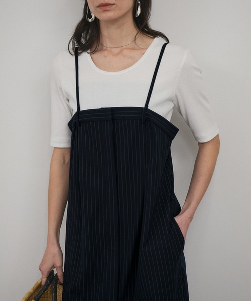SALON アダムエロペ　ワンピース ZOZOTOWN限定】サロペットライクワンピース（ワンピース